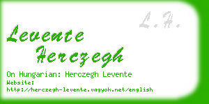 levente herczegh business card